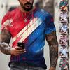 Summer Men's Popular T-shirt Printed Round Neck Short Sleeve T-shirt