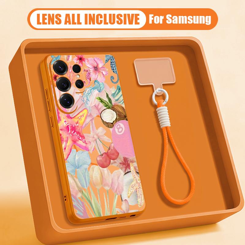 Чехол «Звездное море Дельфин» для Samsung S26 Ultra S25 FE S24 S24 Plus A57 A37 A17 A56 A36 A16 A55 A35 A15 A54 5G Гибридный Магнитный Матовый Чехол