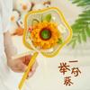 Winning the College Entrance Exam with Flying Colors, Sunflower Twist Stick and Straw Fan DIY Material Kit, Gift for Classmates, Summer Fan