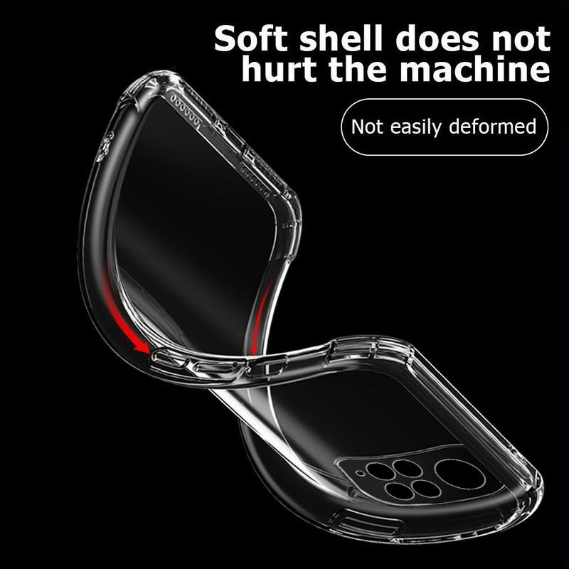 Силиконовый противоударный прозрачный прозрачный чехол для Xiaomi 14T 13T Pro 12T Poco F6 X6 Pro X5 Redmi Note 13 Pro 12 11 тонкий мягкий чехол для телефона