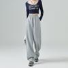 Sweatpants Women's Autumn New Khaki Casual Pants Straight Loose Large Size Thin Wide-leg Pants