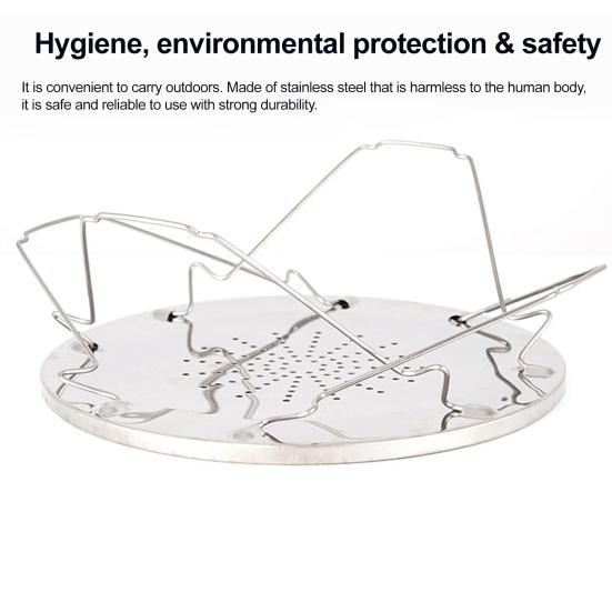 Нержавеющая сталь кемпинговая плита тостер для приготовления пищи на открытом воздухе поход пикник барбекю складная 4 ломтика хлеба кемпинговая плита тостер стойка держатель