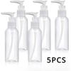 5PCS 100ML Clear Pump Dispenser Bottles Travel Toiletry Lotion Bottles Leak Proof for Lotion Body Wash Shampoo Conditioner