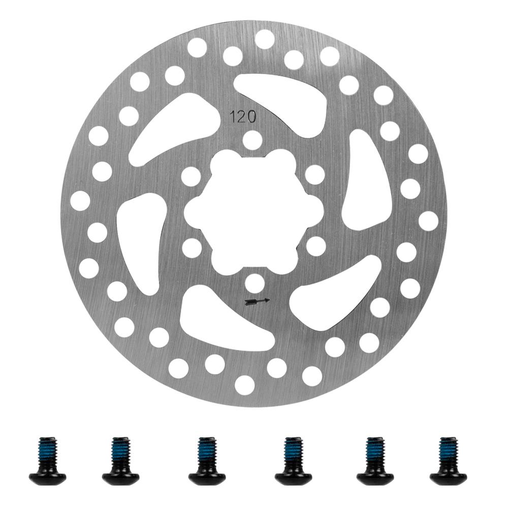 Тормозной диск 120 мм для электрического скутера NIU KQi3/KQi3 MAX/PRO KQi3, 6 отверстий, износостойкий тормозной диск с винтовыми аксессуарами