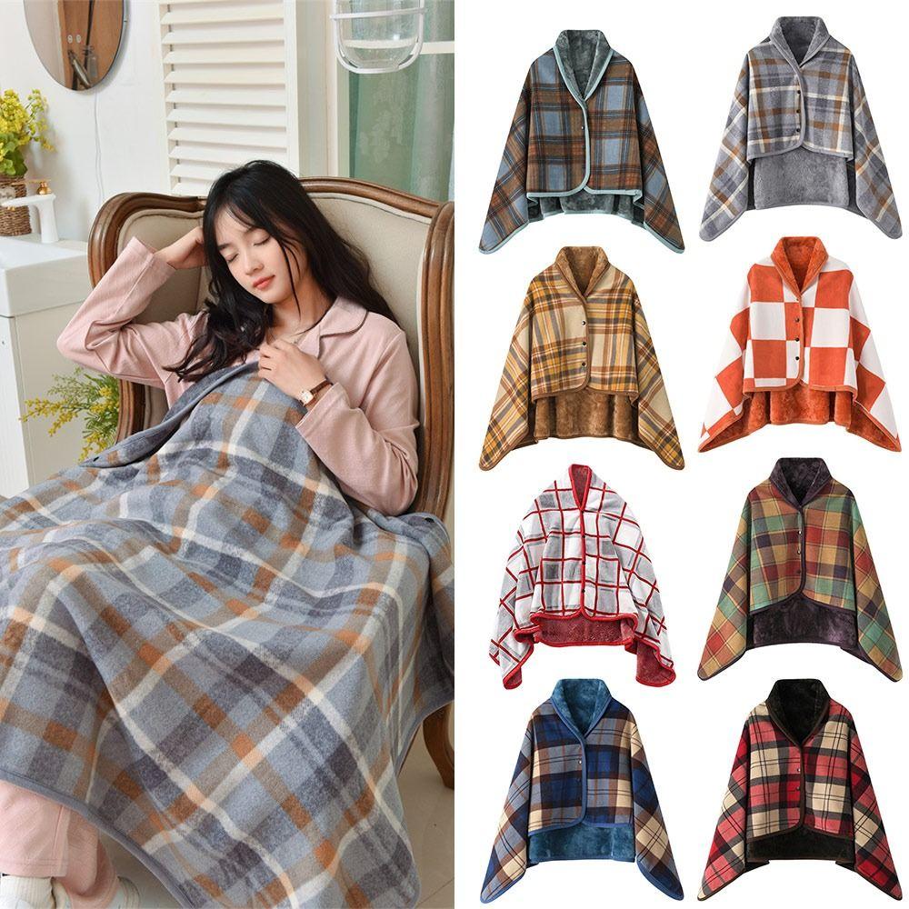 Keep Warm Multi-function Shawl Blanket Winter Lazy Casual Office Blanket  for Women and Office Use