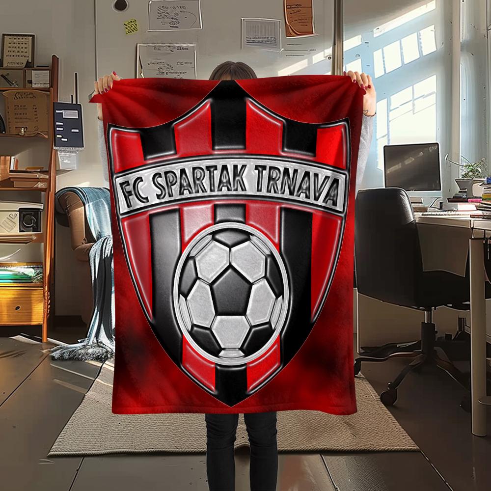 FC Spartak Trnava,pattern Flannel Blanket, High quality Comfortable for All Seasons, Home Decor, Warmth and Comfort, Perfect for Gifts.
