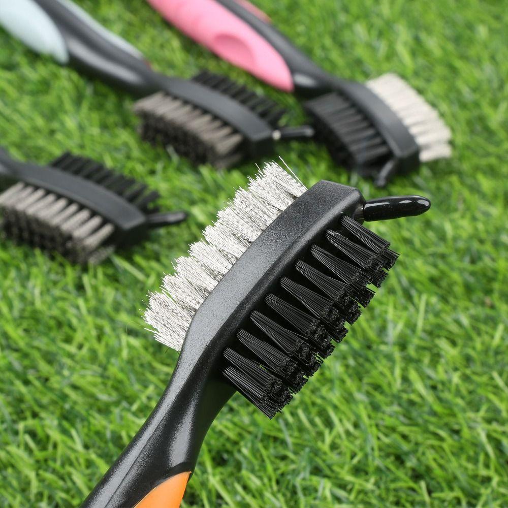 2-сторонний выдвижной очиститель канавок 3 в 1 Щетка для чистки канавок для гольфа Putte Wedge Clean Groove Clean