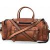 Мужской Duffle Goat Gym Leather Bag Travel Подлинная коричневая винтажная большая сумка