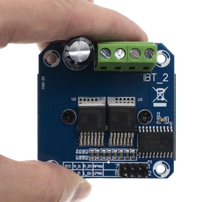 Мощный интеллектуальный модуль управления двигателем транспортного средства BTS7960 43A Ограничение тока Управление Полупроводниковое охлаждение приводом