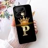Чехол для Realme 16 Pro Милая Корона Буква Мягкий Черный Силикон ТПУ Задняя Крышка Телефона Для Realme16Pro 16Pro+ Плюс Ударопрочный Чехол