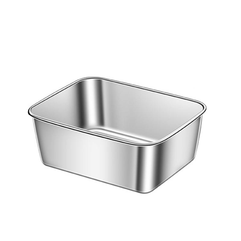 5 шт. Контейнер для хранения продуктов из нержавеющей стали, Контейнер для сохранения свежести с крышкой, Прямоугольный, для колбасы, лапши, фруктов