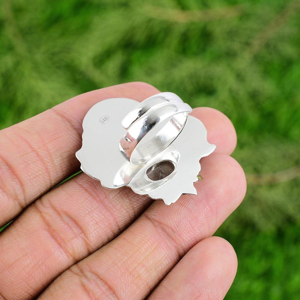 Распродажа ко Дню матери Овальный Натуральный Рутиловый Кварц 925 Серебро Безель Жена Солитер Кольцо