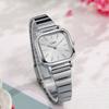 Модные квадратные женские часы Роскошный ультратонкий ремешок Женские кварцевые наручные часы Для дам Часы Reloj Mujer