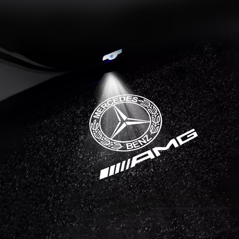 Car Sticker Car Door Welcome Light LED HD Projector Lamp For Mercedes Benz A B C E M Class AMG W166 W246 W176 W204 W205 X164 GLE