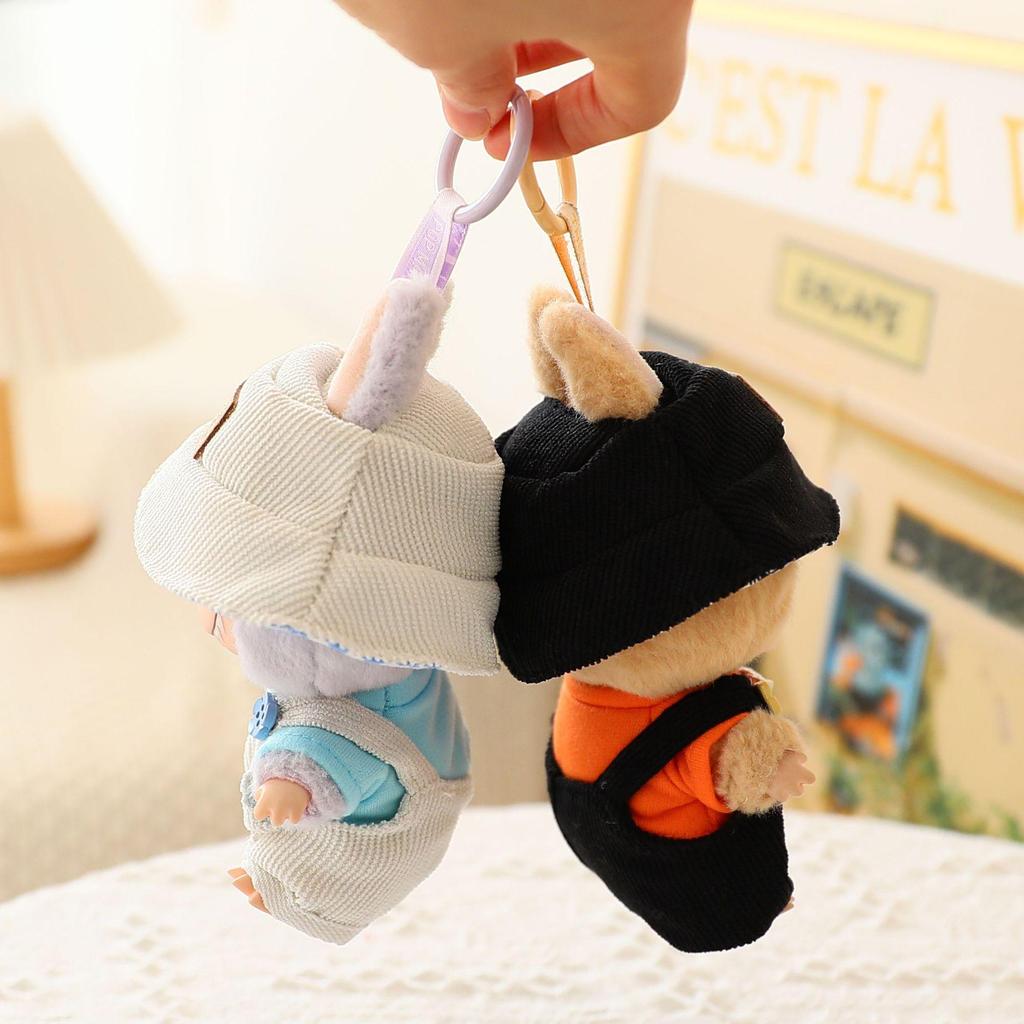 17см Кукла Лабубу второго поколения в слепой коробке, одежда: Милый комплект комбинезона для вечеринки