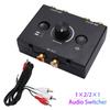 3.5mm Jack Audio Splitter Stereo Audio Decoder Amplifier Two-way Audio Switcher  Home