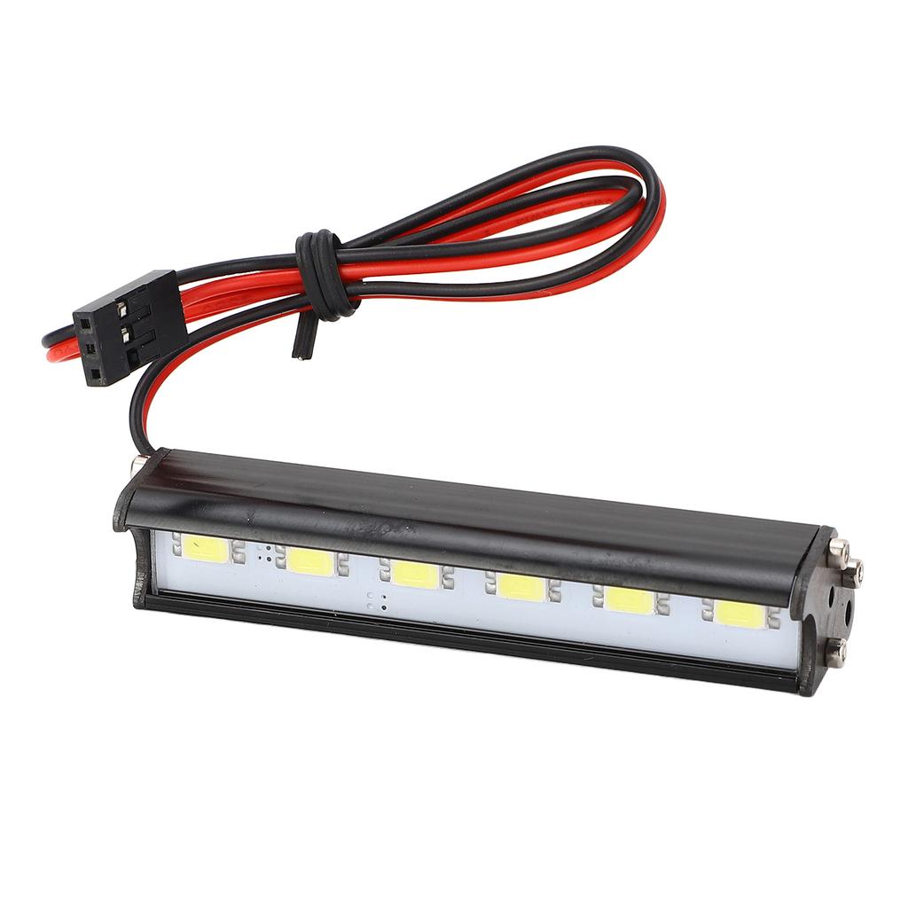 RC LED Light Bar Kit 70mm Aluminum Alloy 6LEDs White Light RC Car Roof Lamp for Redcat for SCX10 Lighting Accessories