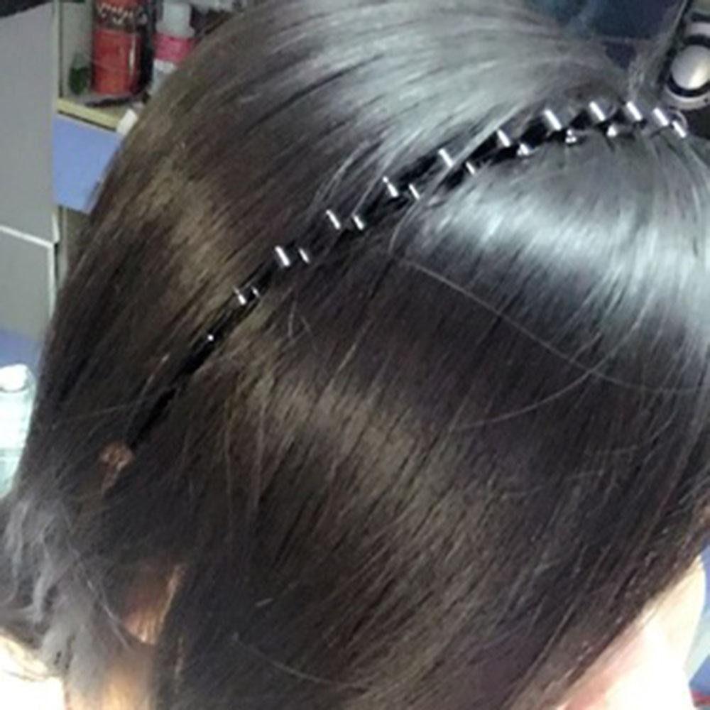 Men Women Sports Band Hairband Wavy Headband Hoop Metal