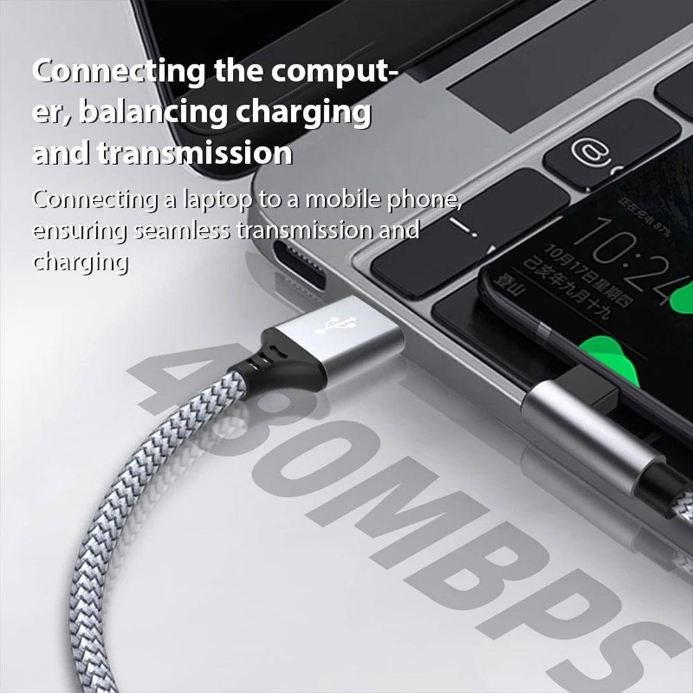 Кабель USB C 6A, угловой, Type C, 120 Вт, для быстрой зарядки, 3 м, 5 м, удлинительный кабель для телефона для Samsung Huawei Xiaomi Oppo Vivo, VR-камеры