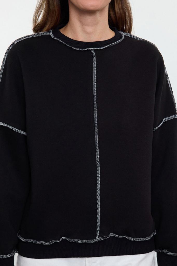 Женская модная стильная толстовка черного цвета Kariyoka, сшитая, большого размера, широкая, толстая флисовая внутри, трикотажная толстовка