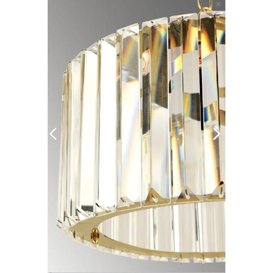 Роскошная люстра с бриллиантовым золотом и хрустальным камнем