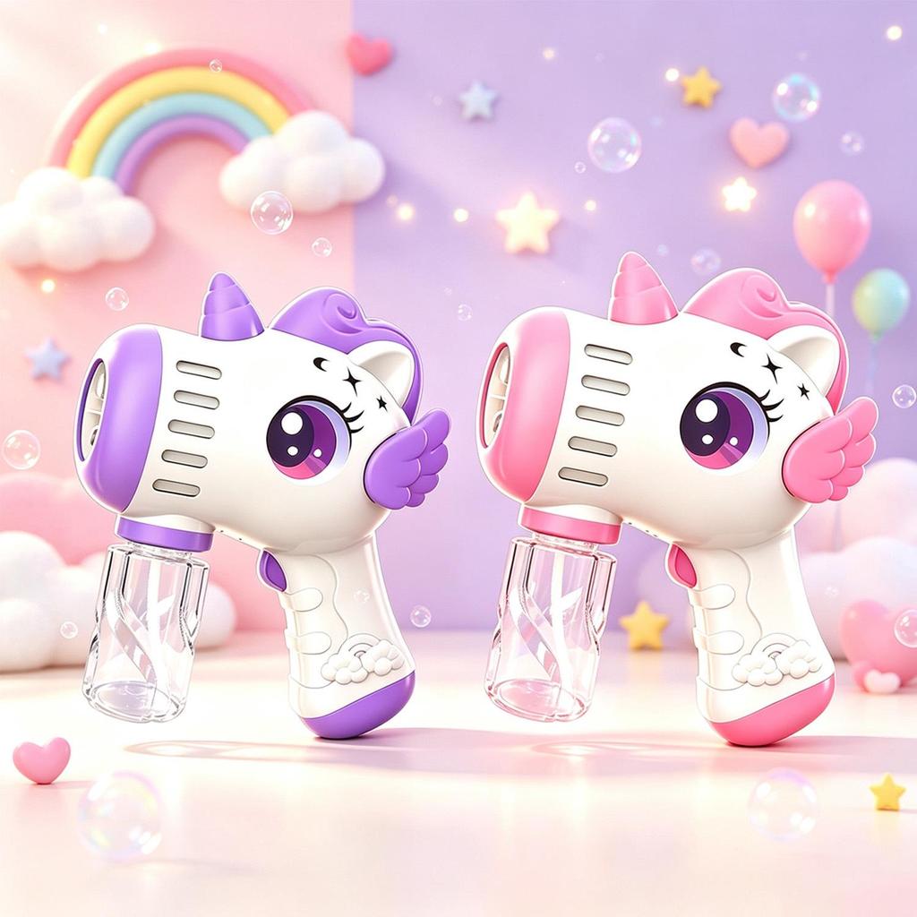 Cartoon Bubble Machine for Kids - Automatic Handheld Electric Toy for Outdoor Fun