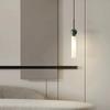 Nordic Light Luxury Natural Marble Chandelier Регулируемая G9 All Copper Dining Room LED Chandelier Прикроватная потолочная подвесная лампа