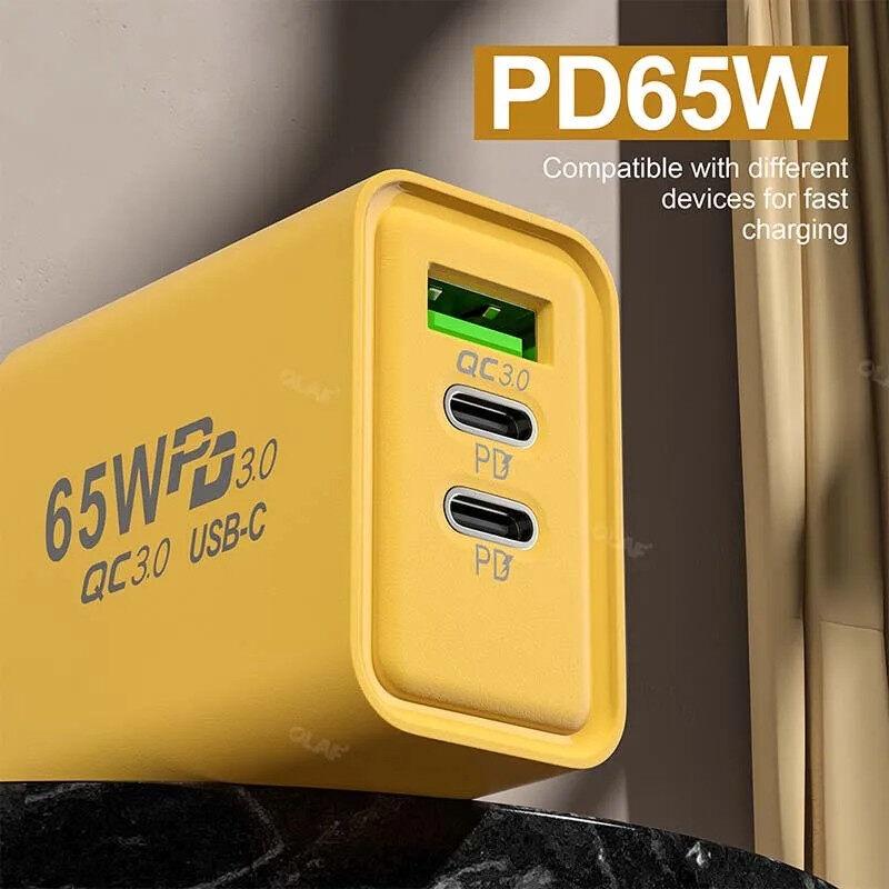 PD 65W 120W Type C Зарядное устройство Быстрая зарядка 3.0 Адаптер питания Для iPhone 14 13 12 Samsung Xiaomi Huawei Портативное настенное зарядное устройство для телефона