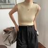Women Simple Inner Base Knitted Vest Small Sling Wear Retro Flavor Matching Suit Sleeveless Top
