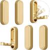 2PCS Folding Coat Hooks, Heavy Duty Wall Hooks Made of Zinc Alloy, Foldable Wall Hooks for Hanging Coats, Scarves, Hats, Bathrobes, Keys, Bags(Gold)