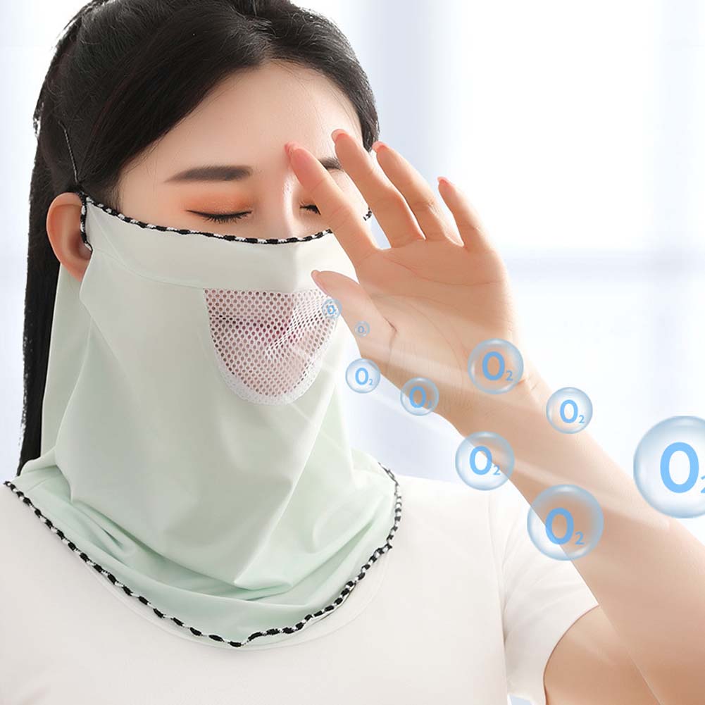 Outdoor Sun Protection Ice Silk Dew Nose Neck Protection Mouth Mask Neck Mask Face Cover Scarf