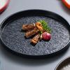 Round Steak Plate Stone Grain Dessert Dishes Plate Simple Fruit Salad Plate  Restaurant