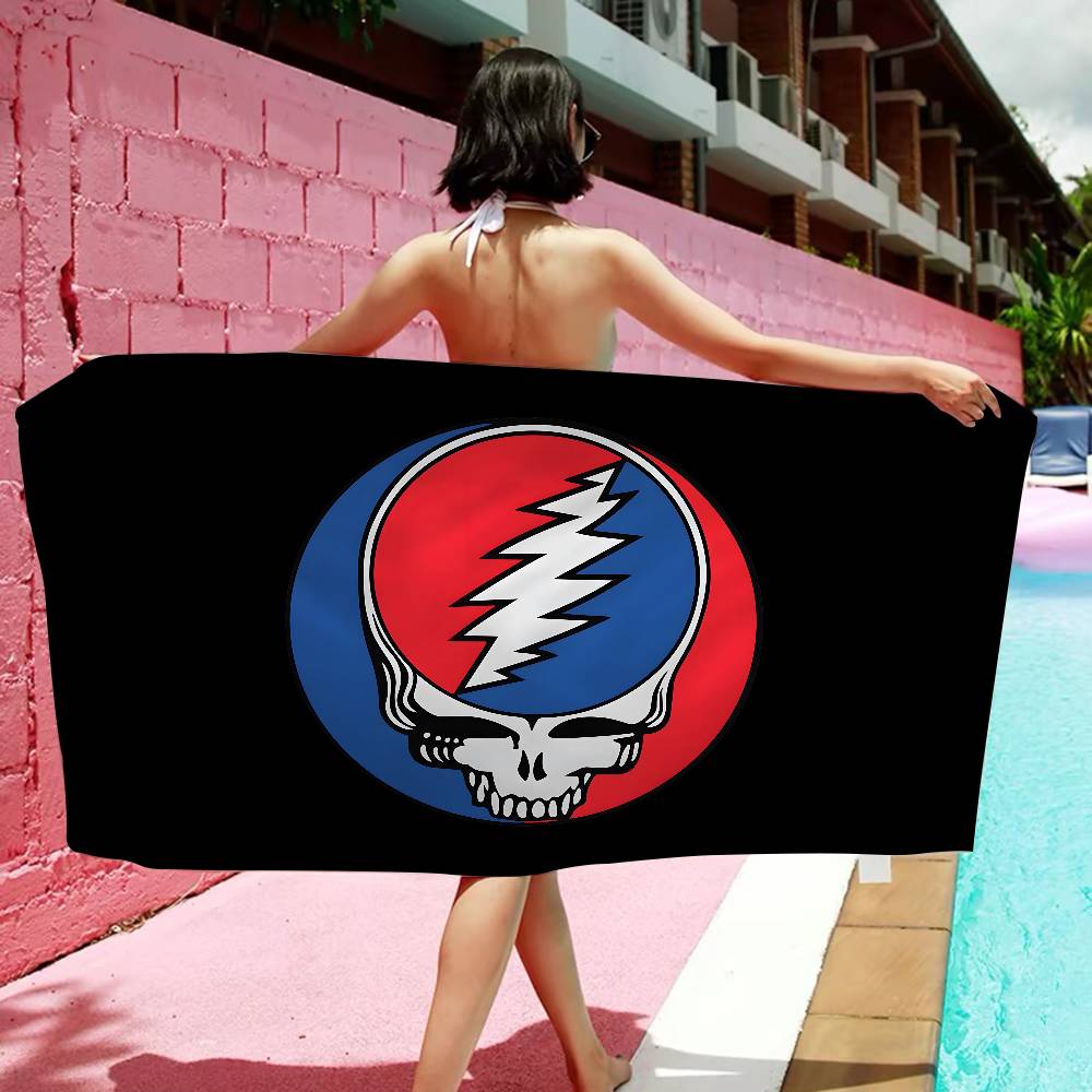 Rock Band G-Grateful-Dead Музыкальное Микрофибровое Пляжное Полотенце Впитывающее Быстросохнущее Мягкое Для Йоги Плавания Курорта Альпинизма