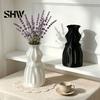 Creative Interior Decoration 3D Printed Flower Vase, Modern Decorative Minimalist Container, Artistic Vase with Flowing Light Floral Arrangement