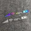 Автомобильные виниловые светоотражающие наклейки Wi-Fi уровень заряда батареи наклейки декор автомобиля забавная наклейка для авто декор аксессуары