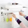 304 нержавеющая сталь 2-уровневая настенная складная передвижная вешалка для полотенец для ванной комнаты подвесная вешалка для туалета держатель для поручня полка для хранения
