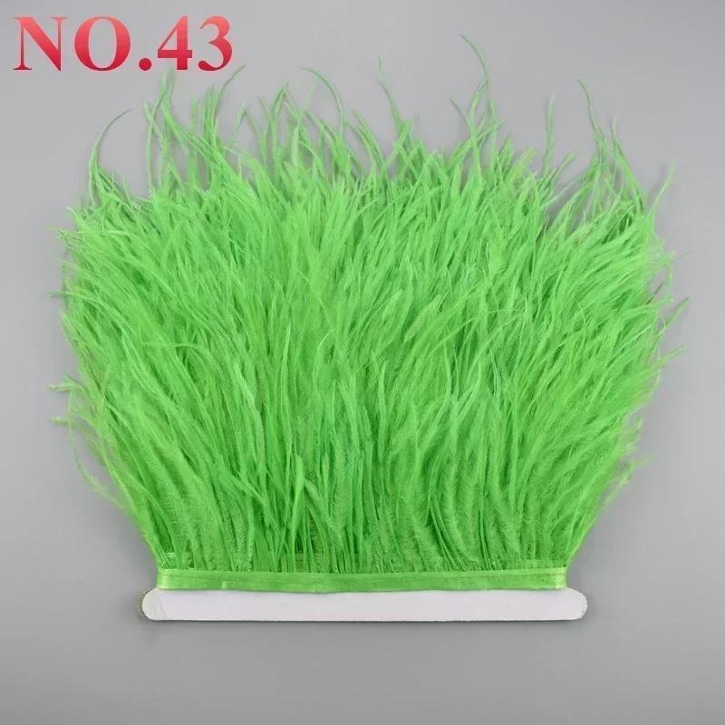 Feather10Meters Ostrich Feathers on Ribbon Tape 10-15cm 4-6" Feather Trim Boa for Clothes Sewing Trimmings Fringe Manmade Decorations