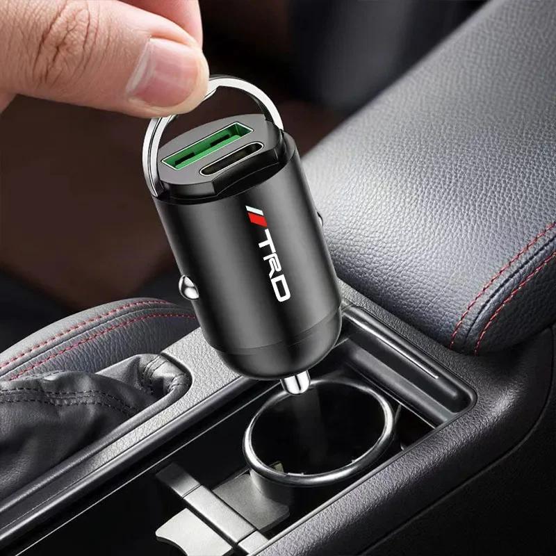 Micro Car Quick Charger Vehicle Cigarette Lighter Convert Plug Car Accessories For TRD Toyota C-hr Prado Rav4 Yaris Hilux Prius