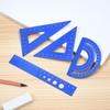 4Pcs/Set Aluminium Ruler Set Metal Geometry Maths Drawing Compass Stationery Rulers Mathematical for School