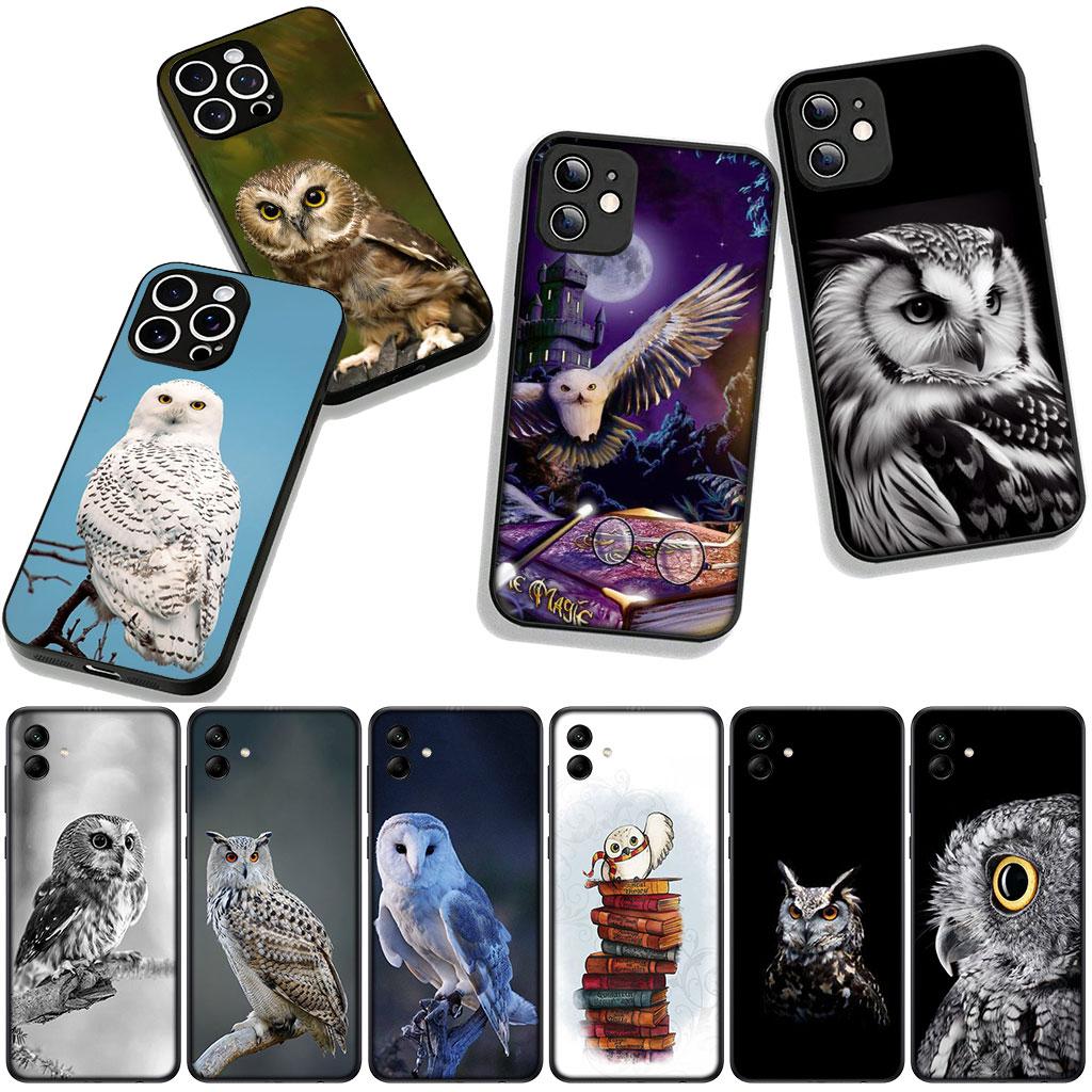Cover for Samsung Galaxy S25 S24 S22 S23 FE Ultra Plus A56 A05 A06 A15 A16 A55 S7 Edge Phone Case Bird Owl Wallpaper