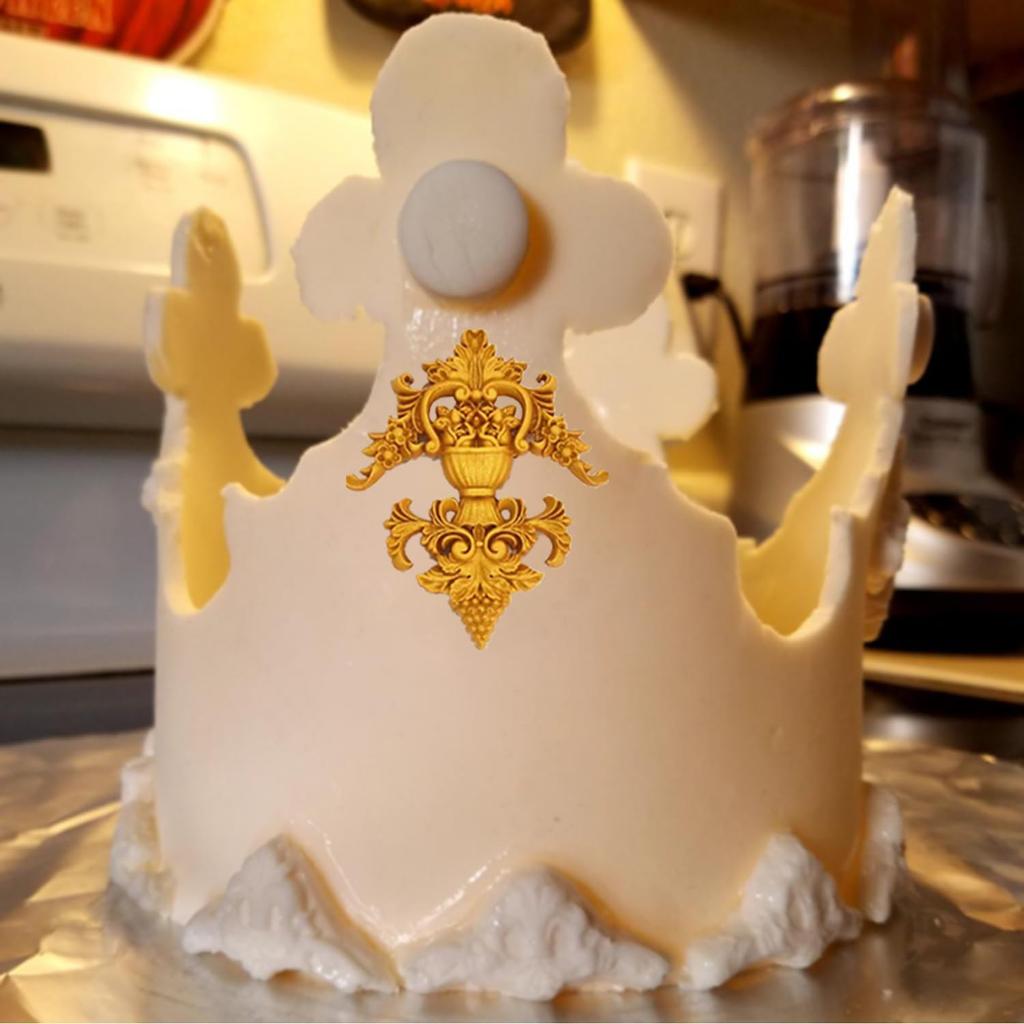 Формы для помадки в стиле барокко, силиконовые формы в стиле барокко для украшения торта, топпер для кексов, конфетная шоколадная паста для жевательной резинки, полимерная глина