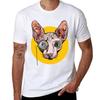Sphinx Cat With Monocle Tshirt Casual Loose Daily Wear Tshirt