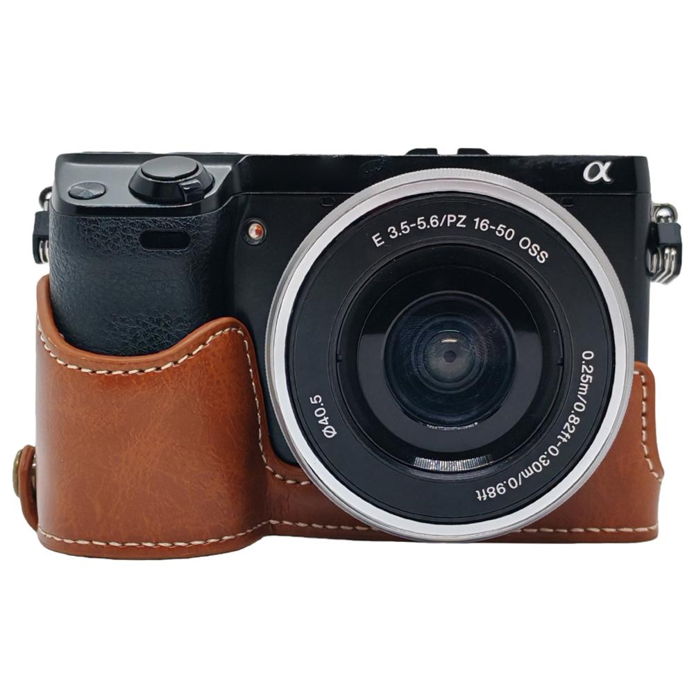 Для Sony NEX-7/NEX-6 Полукорпусный чехол для камеры с доступом к батарее Нижний чехол из ПУ кожи