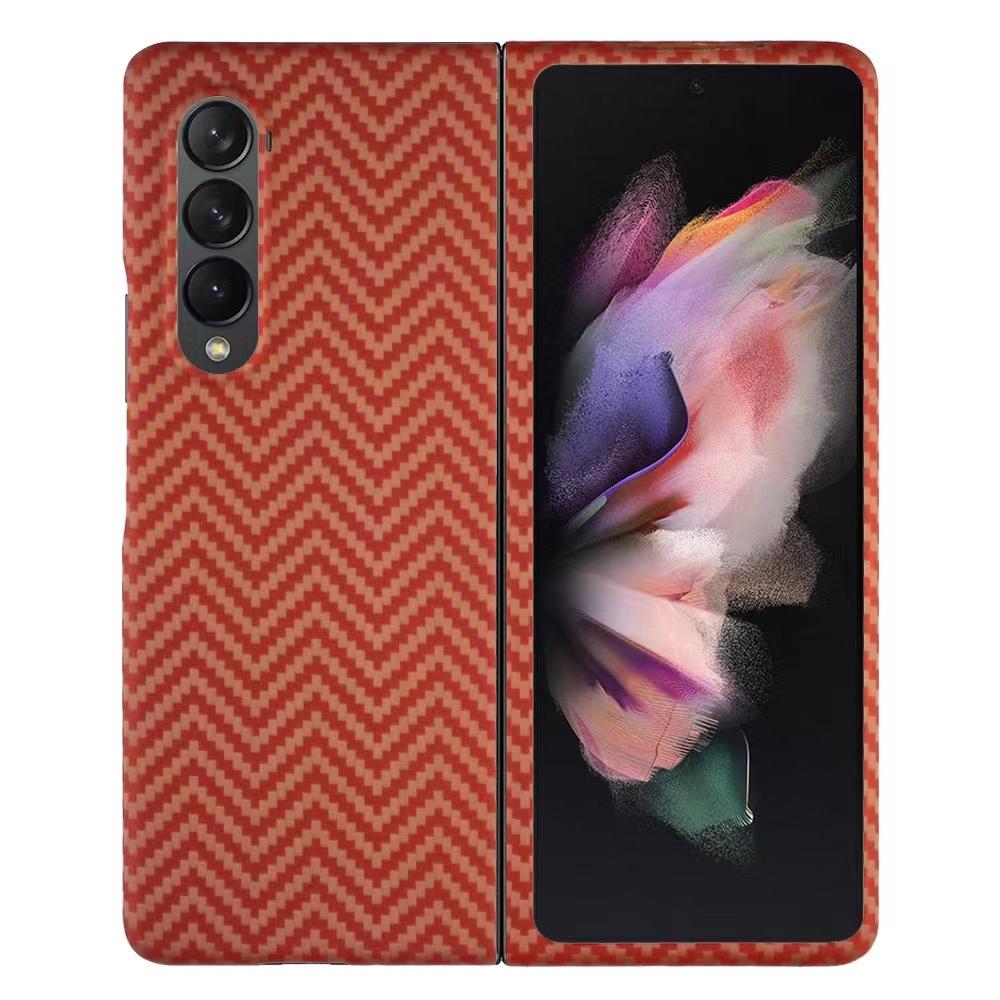 3K Twill Carbon Fiber Phone Case for Galaxy Z Fold 4 Camera Big Hole Crater Aramid Fiber Flip 4 Phone case