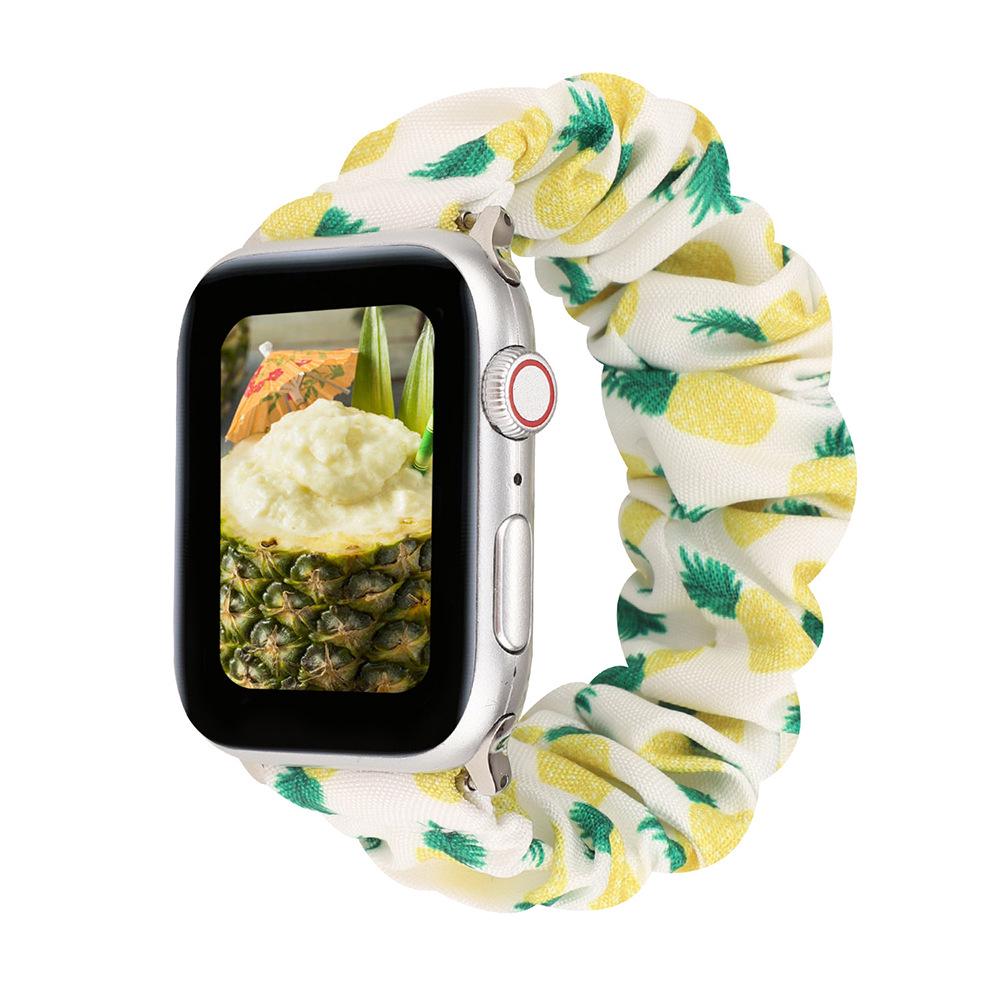 Совместимый ремешок-скранчи для Apple Watch для Series 8/7/6/5/4/3/2/SE - Эластичный браслет-кольцо в виде кишечника