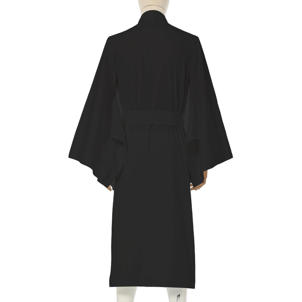 [FAD-4U] Мужское белое кимоно-юката, белый халат, 100% хлопок, однотонный, белый и черный, подходит для храмов, монахов, джентльменов, большие размеры