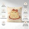 Animal-Shaped Desserts Cushion Cover 1 Piece Short Plush Pillowcase, Soft And Washable, Mostly Used For Sofa, Car