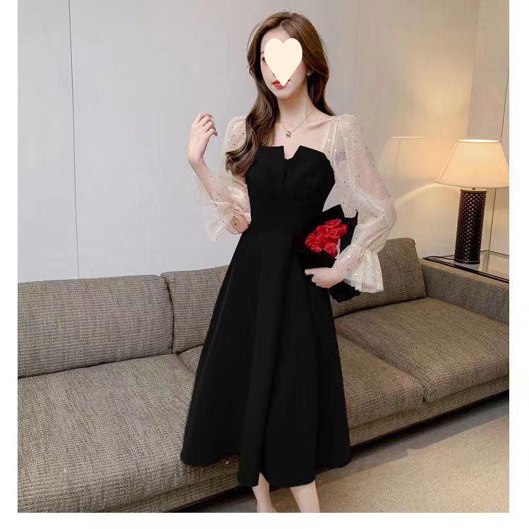 Элегантное красное платье во французском стиле для женщин – весна/осень 2025 г., свадебная помолвка и повседневная одежда