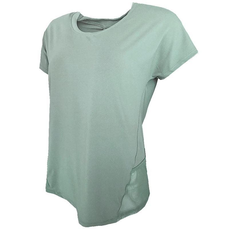 Женская быстросохнущая футболка для йоги с открытой спиной - Дышащая, свободного кроя, с короткими рукавами, летняя одежда для активного отдыха