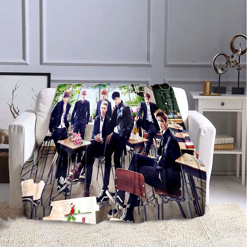 BTS Kpop Одеяло Плед Kpop Подарок Фланелевое Одеяло для Девочек-Подростков Взрослых Теплый Плюшевый Плед для Кровати Дивана Кушетки